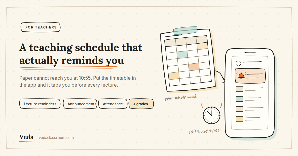 A Teaching Schedule That Actually Reminds You
