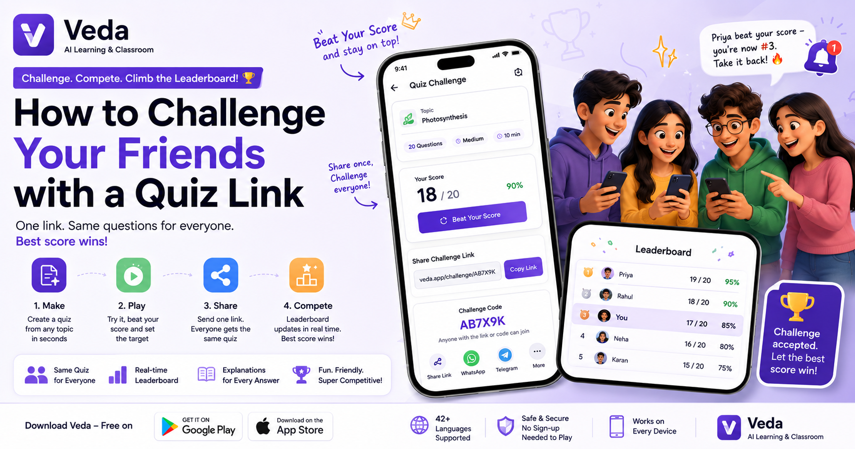 How to Challenge Your Friends with a Quiz Link