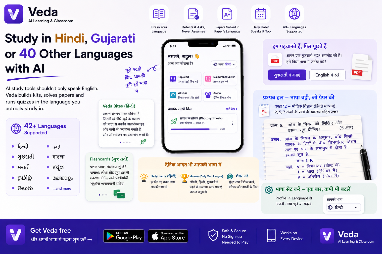 Study in Hindi, Gujarati or 40 Other Languages with AI